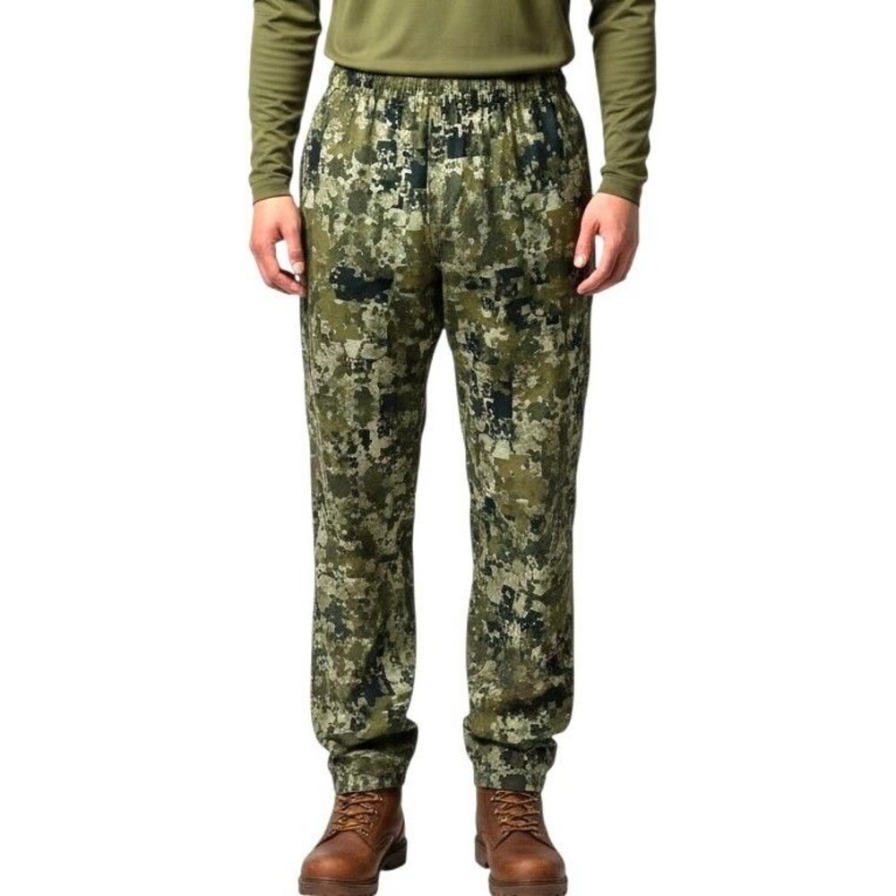 Plythal Hunting Waterproof Pants Mens Medium Digital Forest Camo Packable Gear